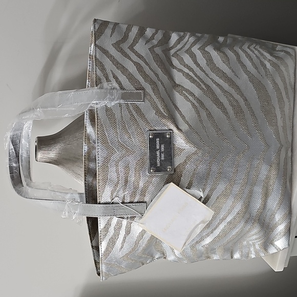 Michael Kors Handbags - Michael Kors Metallic Zebra Tote